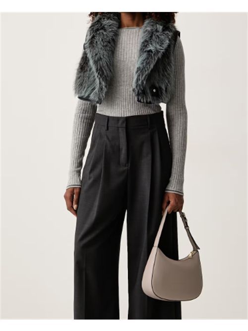 Gilet con effetto pelliccia e fondo regolabile Patrizia Pepe PATRIZIA PEPE | 2F0018-E077CB43